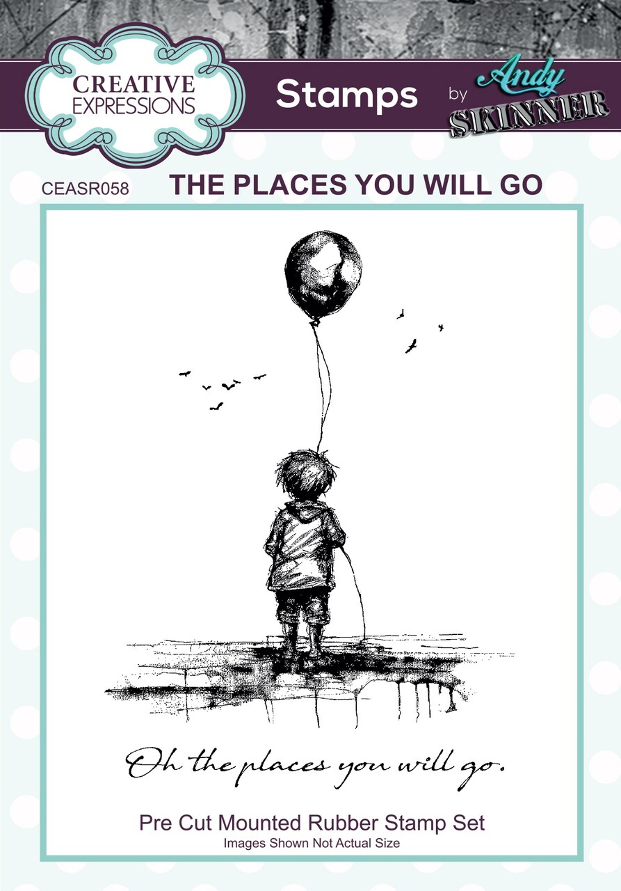 Creative Expressions 3.5"X5.25" Rubber Stamp By Andy Skinner-The Places You Will Go